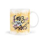 CANECA CERÂMICA BRANCA DIA DAS MÃES